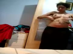 Touching her clit and playing with love melons is a must for my plum spouse who has moist melons.